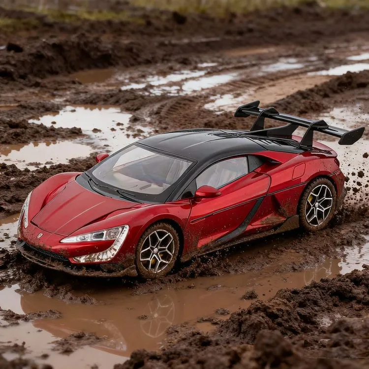 1/24昂旺U9合金汽车模型纯电跑车仿真车赛车回力声光玩具车3517