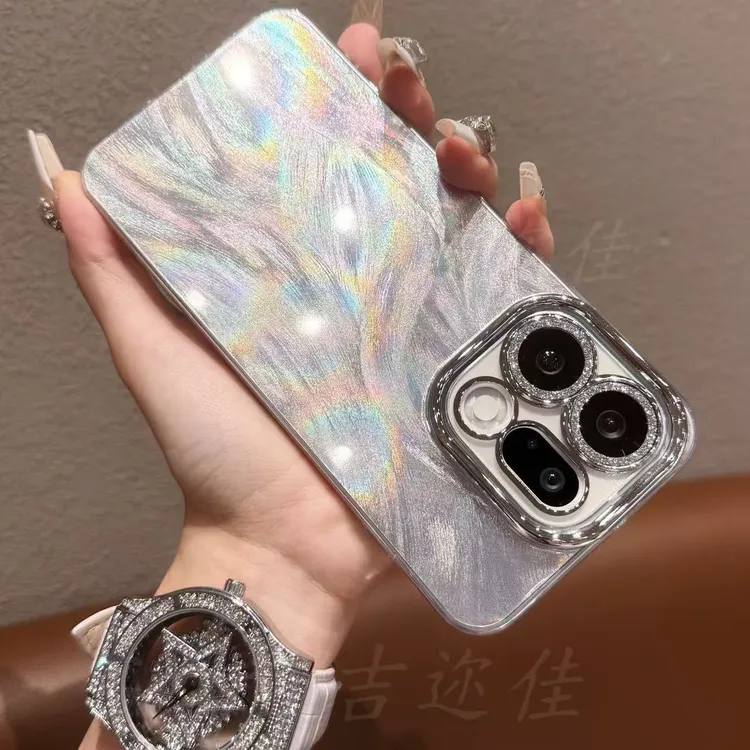 适用于oppofindx9/x9pro极光羽纱手机壳全包高档简约个性防摔壳