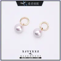希君羽翼【希希心动珠宝】龙珠耳坠 s925银淡水珍珠耳圈多戴J018