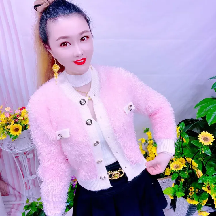 常规款针织秋季街头长袖小香风时尚毛针织衫女装开衫