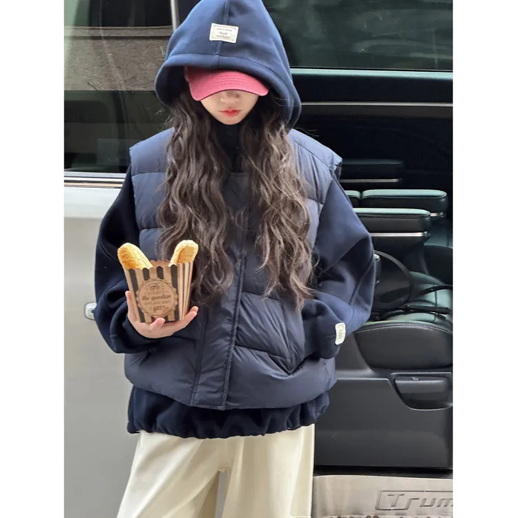 K30176孙小美韩系女童马甲套装2025新款秋冬装儿童卫衣两件套