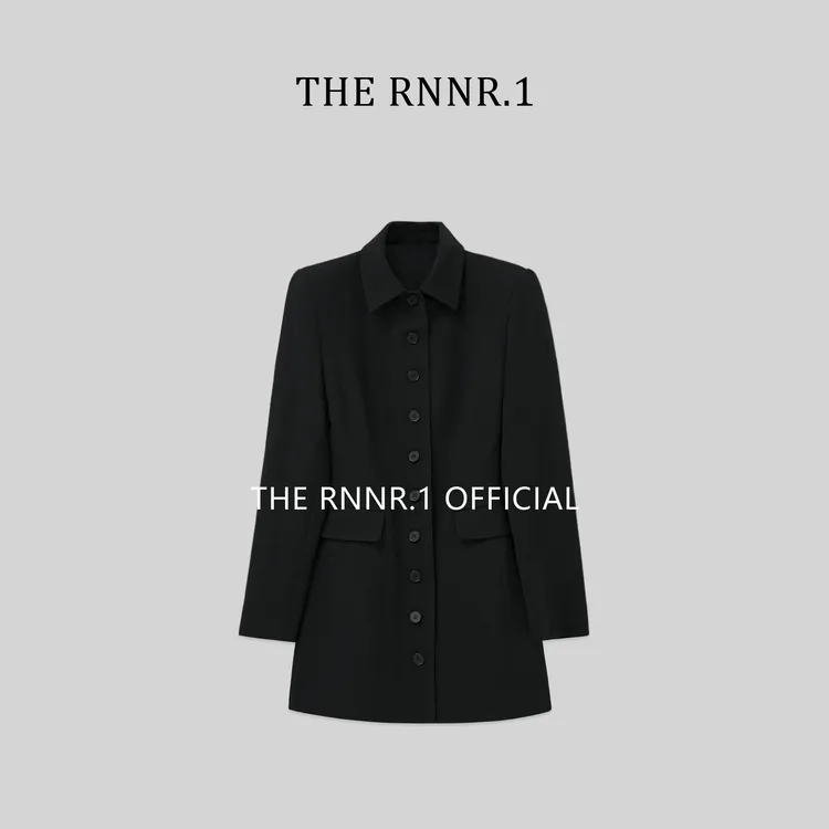 THE RNNR.1欧美 帅气 黑色 收腰 西装裙 连衣裙