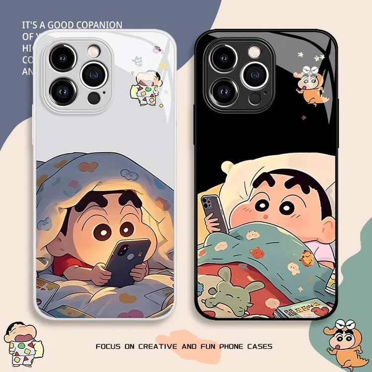 适用被窝蜡笔小新高级感个性苹果17promax卡通可爱iphone16手机壳