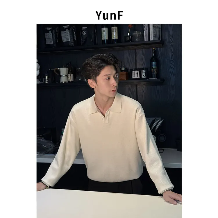 YunF 25A/W秋季爆款「云感暖绒」翻领针织长袖毛衣极简亲肤文艺内搭