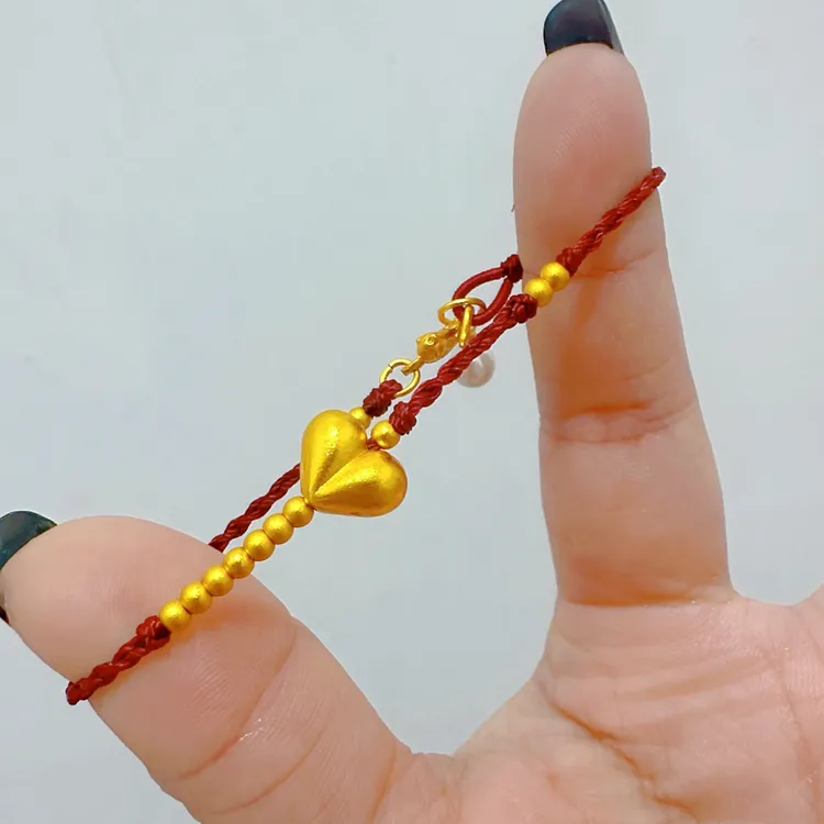 黄铜布艺手链 手工编织合辑小碎金手绳编绳古法手编串珠饰品