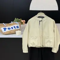 leomama【可可蛋奶】女童外套秋装韩版软皮pu皮衣2025秋季儿童夹克