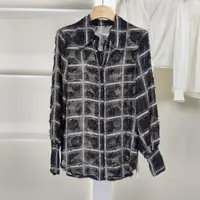 麦迪尚品【夕Y】50909498 春季设计感时尚格纹衬衫品牌女装