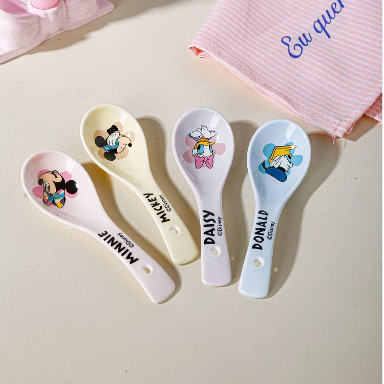 迪士尼米奇系列缤纷陶瓷餐具可爱家用陶瓷勺