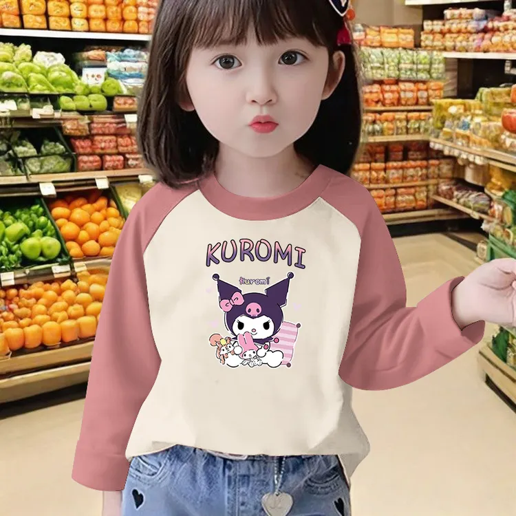 儿童长袖t恤宝宝2025秋季百搭衣服男童撞色洋气秋装女童上衣