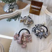 W542韩系设计春夏碎花清新花花发绳