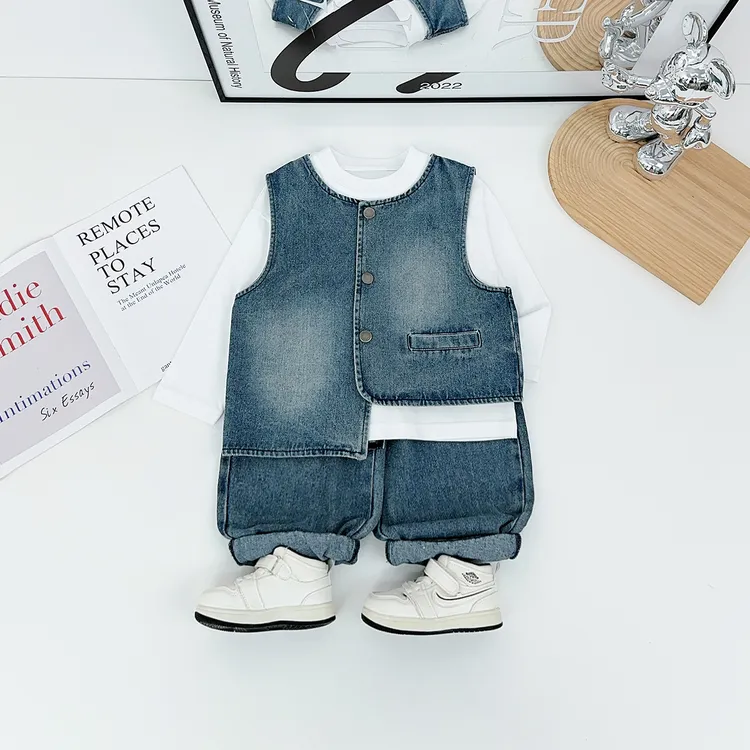 男童套装2025新款中大儿童秋季三件套潮韩版 YC25873悠悠童话童装