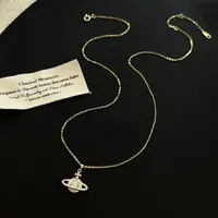 铜合金锆石项链 【环球星轨】行星项链