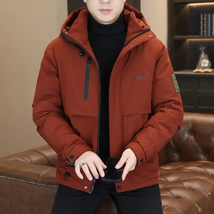 男士加厚连帽棉衣2025冬季新款男装青年时尚休闲潮流潮牌帅气百搭