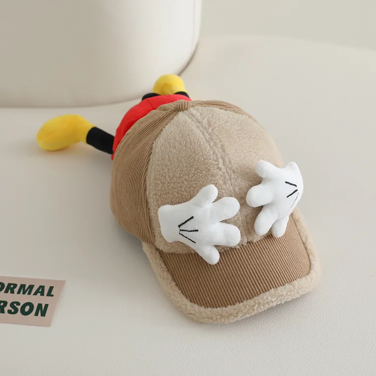 6-12岁潮款冬季女童帽子儿童秋冬款遮阳帽小手大屁屁棒球帽男童帽