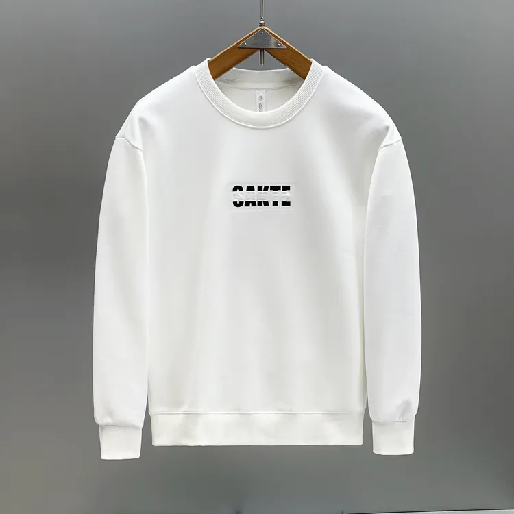 秋季时尚宽松字母印花套头男士上衣潮流百搭长袖男春秋圆领卫衣