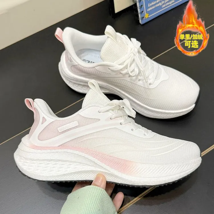 回力女鞋新款缓震竞速跑步鞋2025秋冬爆米花踩屎感休闲碳板运动鞋