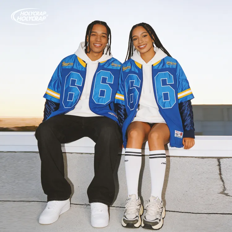 Holycrap假两件MA1棉服男刺绣秋冬加厚保暖外套美式嘻哈棉衣女潮