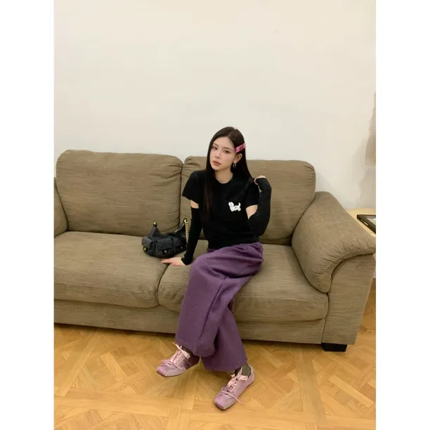 赵小小【元气欧尼～】5110 冬季法式针织衫圆领套头毛衣宽松显瘦毛衣