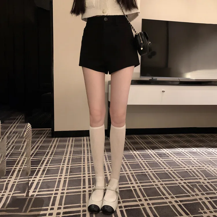 2025秋冬新款好版型显腿长百搭辣妹西装短裤女小个子高腰休闲裤子