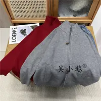 吴小越w1910男童年货中国红毛衣新款韩版宽松儿童上衣男孩冬装潮