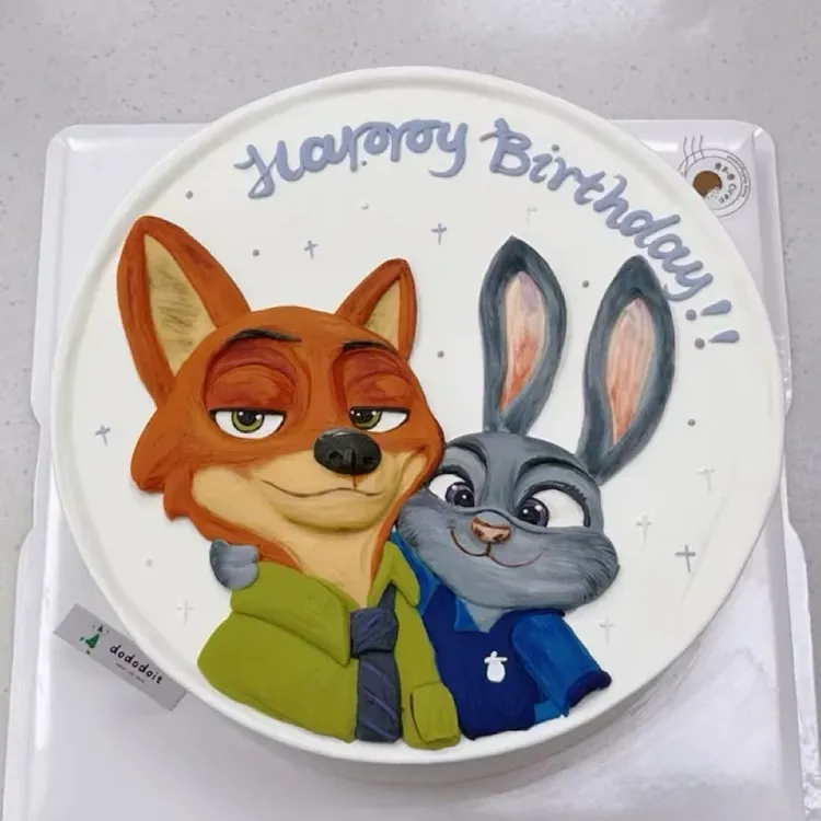 疯狂动物朱迪蛋糕装饰烘焙用品