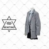 美国进口法式复古清新碎花阔版西装中长款港风印花休闲亚麻过臀单