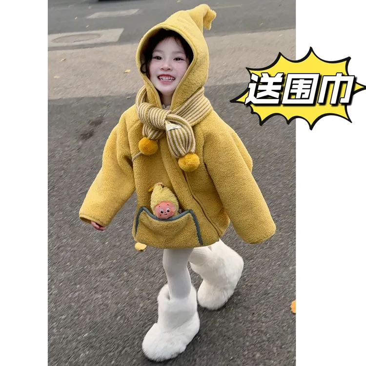 【甜甜圈】原创星星人！小博主韩系男女宝宝连帽精灵外套棉服