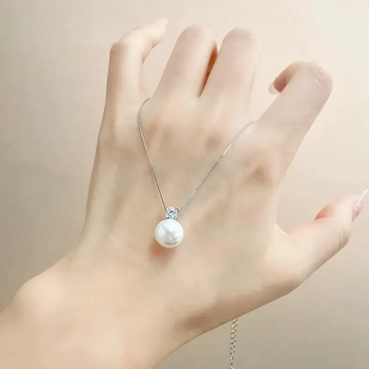 坠链均925银仿珍珠 明亮星辰项链小灯泡甜美简约送女友老婆简约