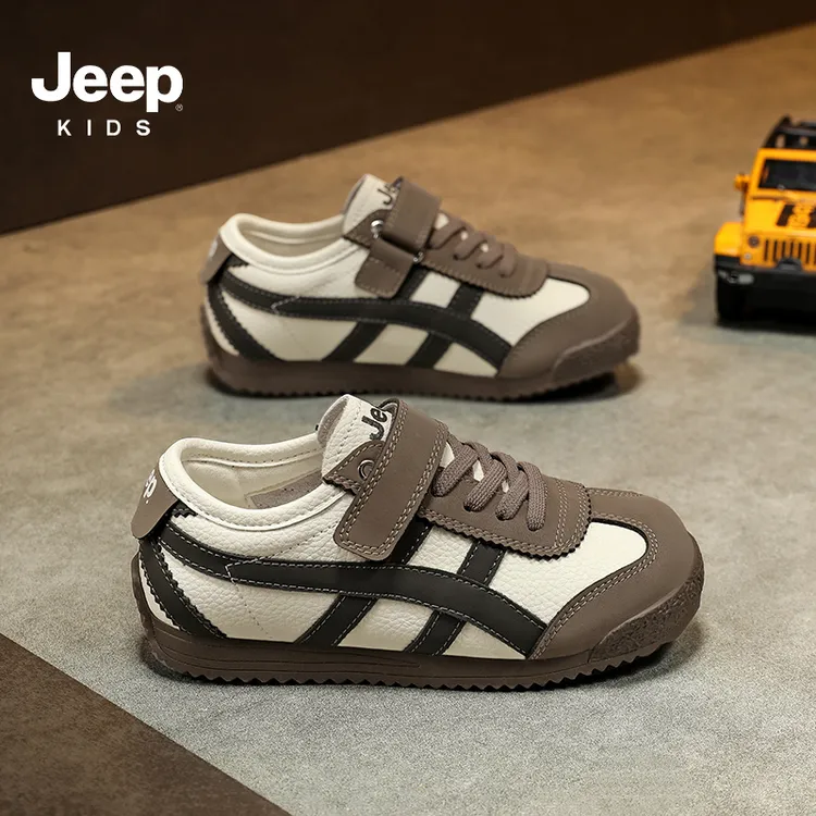 jeep童鞋男童软底休闲鞋2025秋季新款儿童轻便魔术贴运动鞋女童鞋