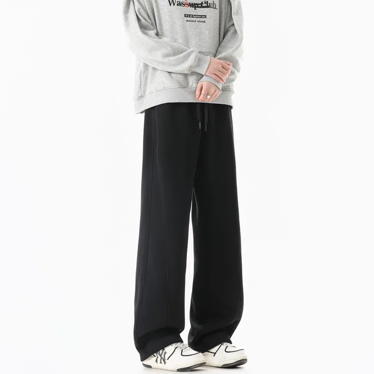 不挑年龄性别美式休闲男秋冬季宽松直筒长裤潮牌运动卫裤