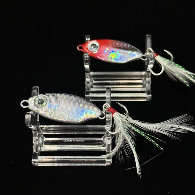 敏小诺小胖子铁板假饵飘落自带泳姿迷你远投铁板淡海水羽毛钩