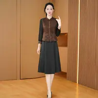 新款优雅新款气质时尚大气休闲收腰套裙24610-LDD