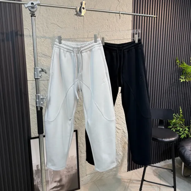 小算盘高品质刺绣系带潮欧美风长裤卫裤时尚休闲裤男女同款2561