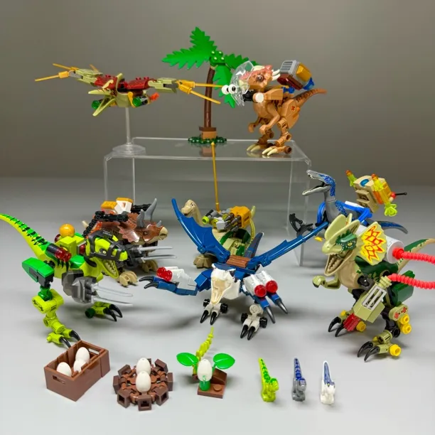 恐龙世界玩具利刃龙暴虐龙镰刀龙风神翼龙儿童拼装拼图小朋友积木