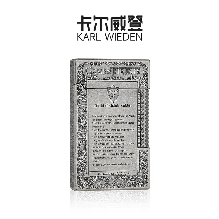 古银冰与火之歌卡尔威登-经典制作古银工艺充气朗声火机黄铜火机