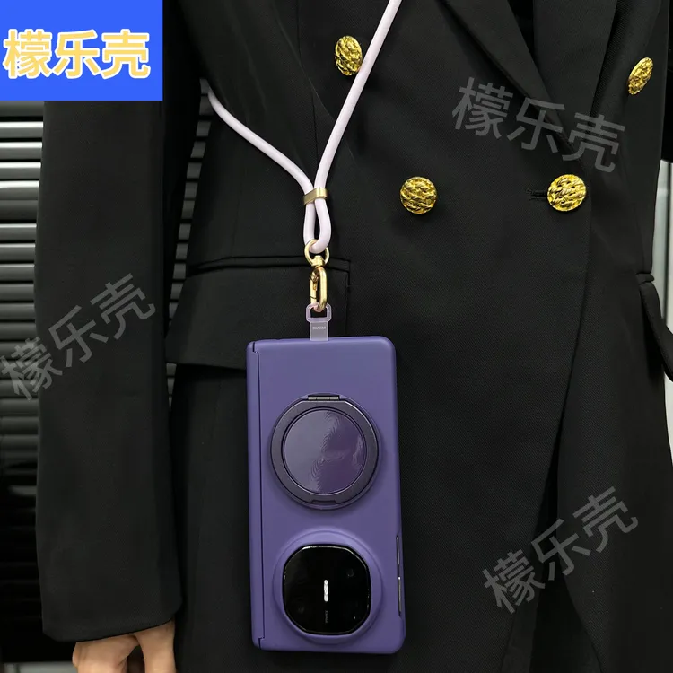 适用于华为matex6手机壳新款磨砂旋转支架x5斜挎绳x3防摔保护壳潮