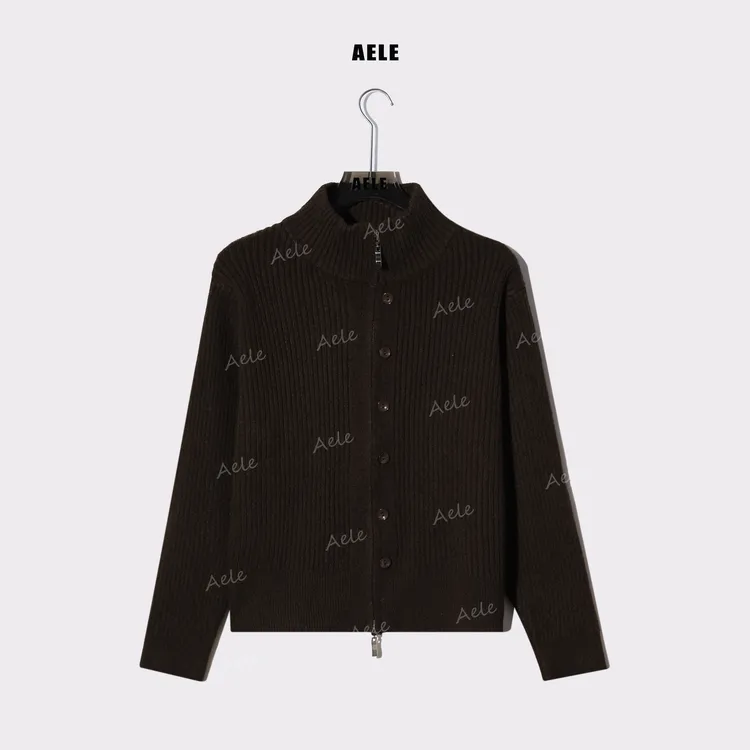 AELE秋冬时尚设计感纽扣半高领打底松弛感长袖毛衣 X855 3673 AD