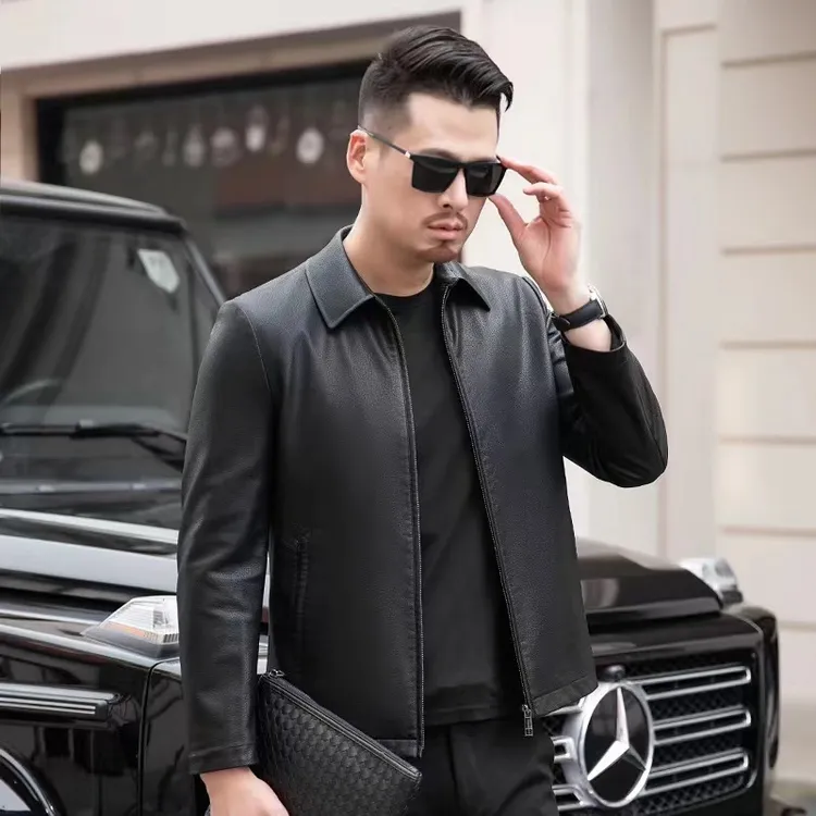 【海宁知墨】新款男士秋冬翻领立领休闲商务夹克外套3536