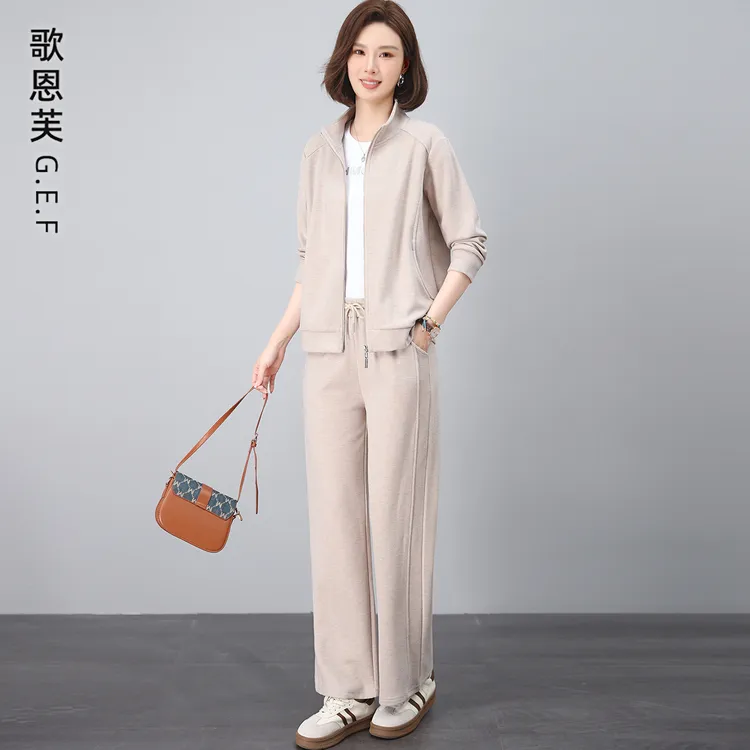 休闲运动套装女2025新款早秋穿搭一整套40减龄洋气时尚卫衣两件套