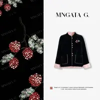 MNGATA G.宫小妍【真丝·长安荔枝】新中式国风丝绒早秋外套5080227