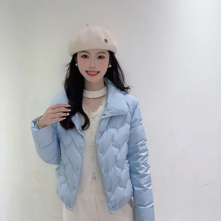 IEF/爱依服2025冬季新款小众设计感别致短款保暖轻羽绒外套流光风