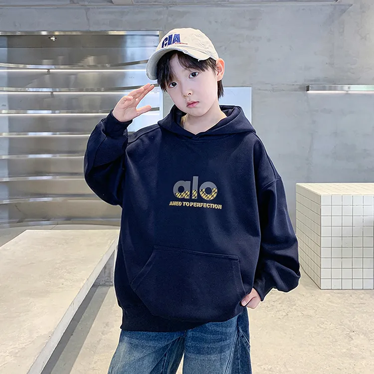 男童卫衣连帽春秋2025新款儿童上衣大童洋气秋装男孩帽衫宽松衣服