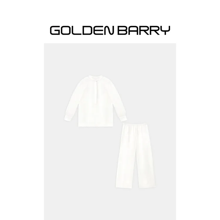 GOLDENBARRY丝祚素提长袖衬衫/直筒长裤GB060702003/GB060708005