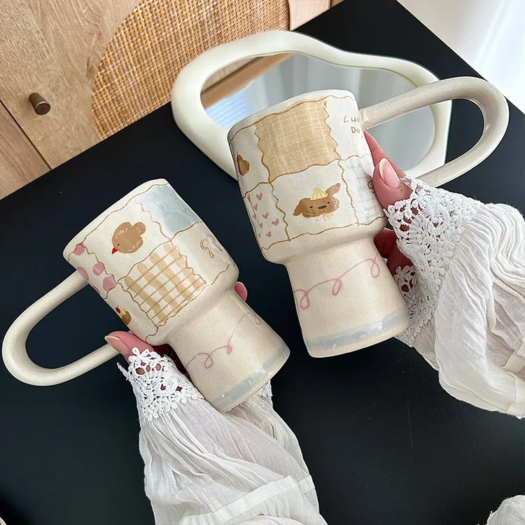 【绒绒兔专属】可爱陶瓷马克杯女生高颜值办公室水杯创意家用牛奶杯