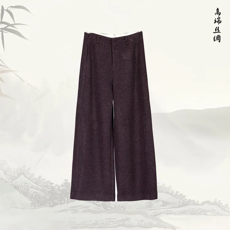 新款休闲高腰宽松显瘦阔腿裤长裤54026