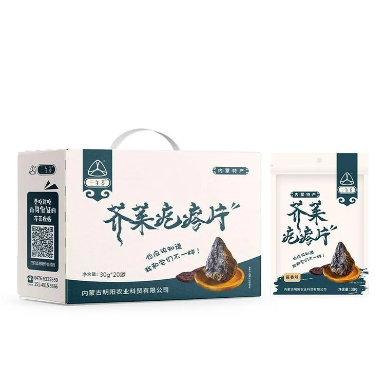 明阳农业三生荞赤峰芥菜疙瘩片礼盒30g*20袋/箱