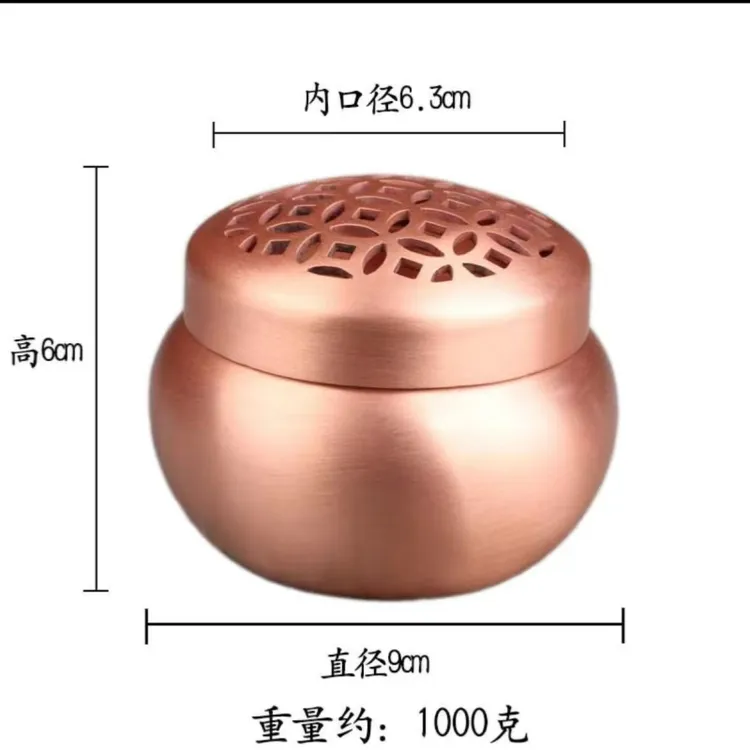 源头工厂生产批发零售纯紫铜香薰炉家用客厅客厅卧室盘香线香摆件