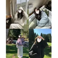 奶酪小泡芙 超轻连帽棉衣外套韩系菱格长袖宽松拉链上衣女
