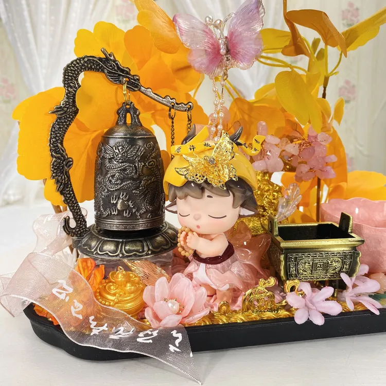 【愿许秋风知我意】重工托盘杯摆件原创设计新款潮玩手作DIY奶油胶