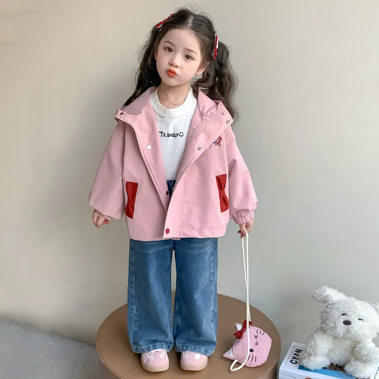 巴拉巴拉男孩女孩女童外套春秋2025新款洋气时髦儿童秋装连帽适用